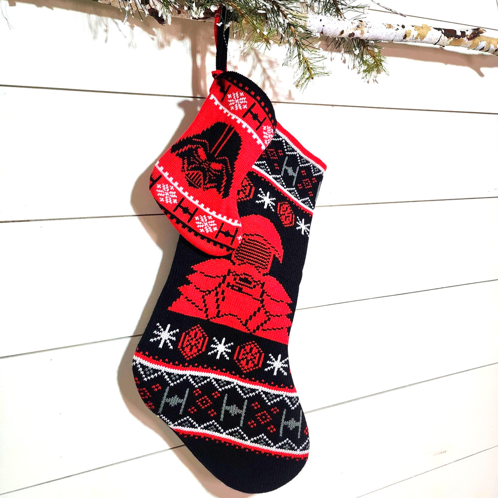 19 " &  8" Star Wars DISNEY KNIT Christmas Stockings  Praetorian Guard Black Red